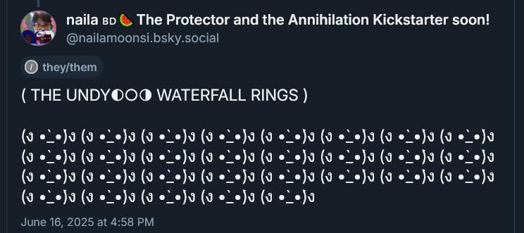 ( THE UNDYING WATERFALL RINGS ) 

FIGHTING FISTS UP CUTIE EYES KAOMOJ times 29 of them