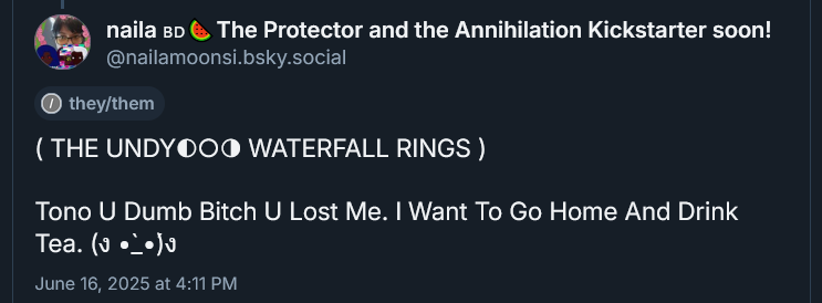 ( THE UNDYING WATERFALL RINGS ) 

Tono U Dumb Bitch U Lost Me. I Want To Go Home And Drink Tea. FIGHTING FISTS UP CUTIE EYES KAOMOJ June 16, 2025 at 4:11 PM